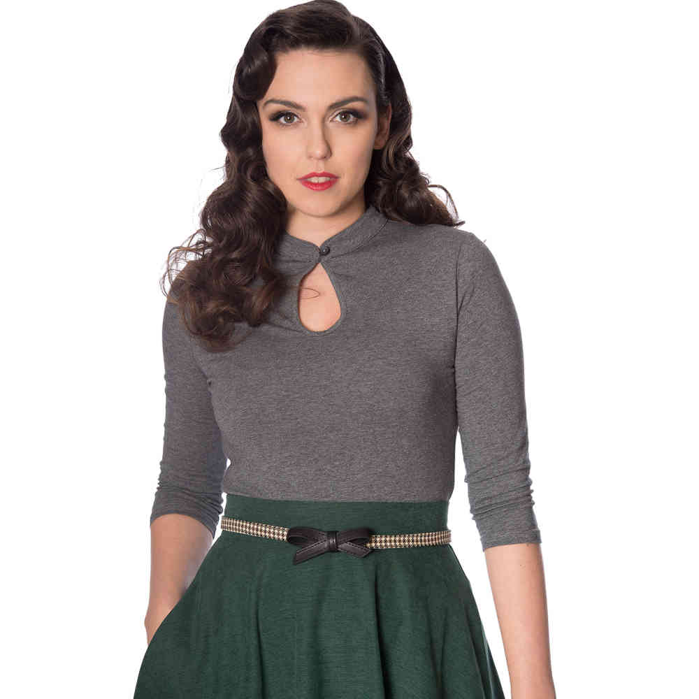 Dancing Days - PEEK A BOO MANDARIN Longsleeve top - Grey